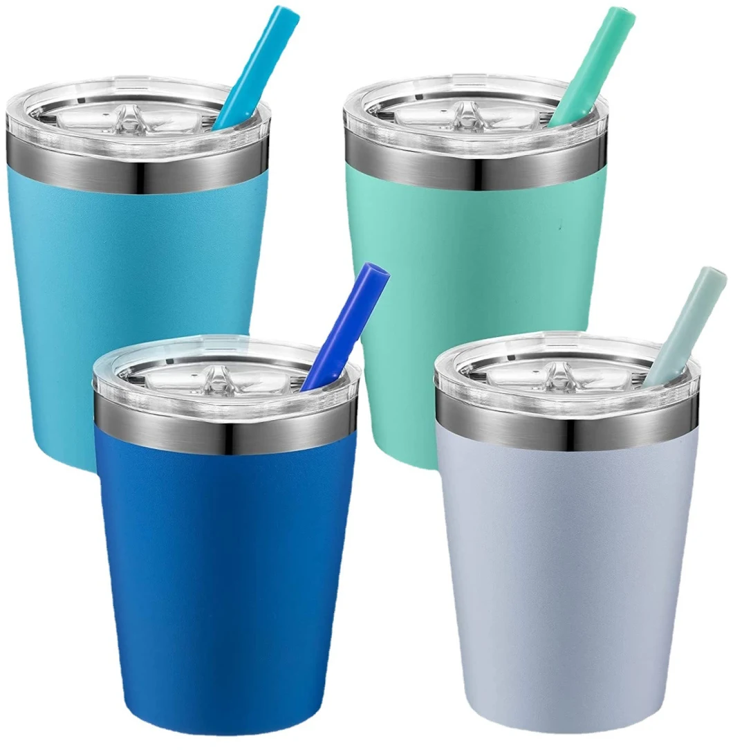 Double Wall Insulated Stainless Steel Tumbler with Straw Keeps Drinks Hot and Cold Bl21048