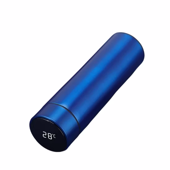 Garrafas de exibição de LED de aço inoxidável de 500 ml com temperatura inteligente garrafa a vácuo de água