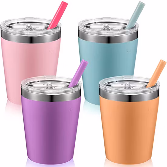 Copo de aço inoxidável isolado de parede dupla com canudo mantém as bebidas quentes e frias Bl21048